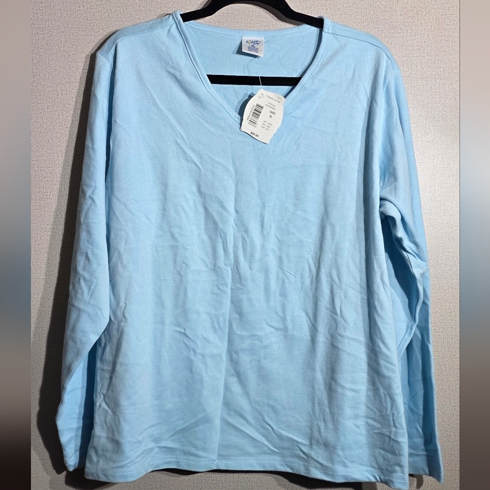 Light Blue Long Sleeve Shirt 100% Cotton